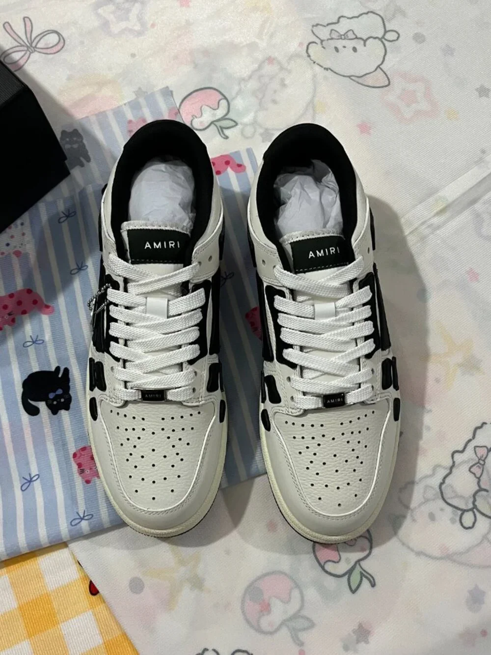AMIRI Skeleton Low Sneakers (White/Black)